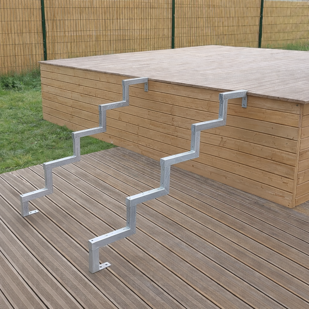 Steel stair stringers