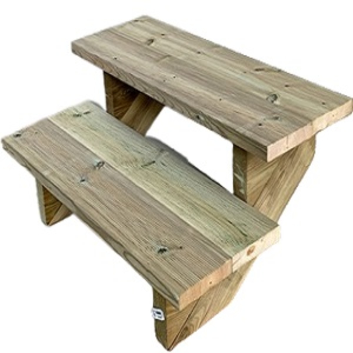 deck stairs wood 2 steps height 37cm type C