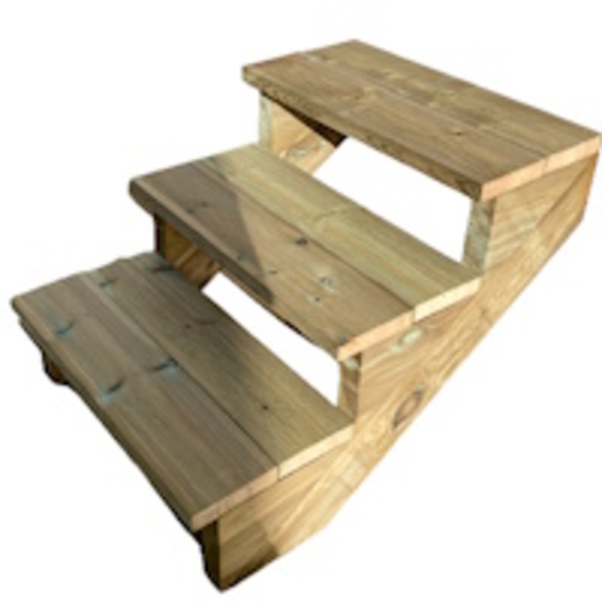 Escalera de madera 3 peldaños tipo C – altura 54cm