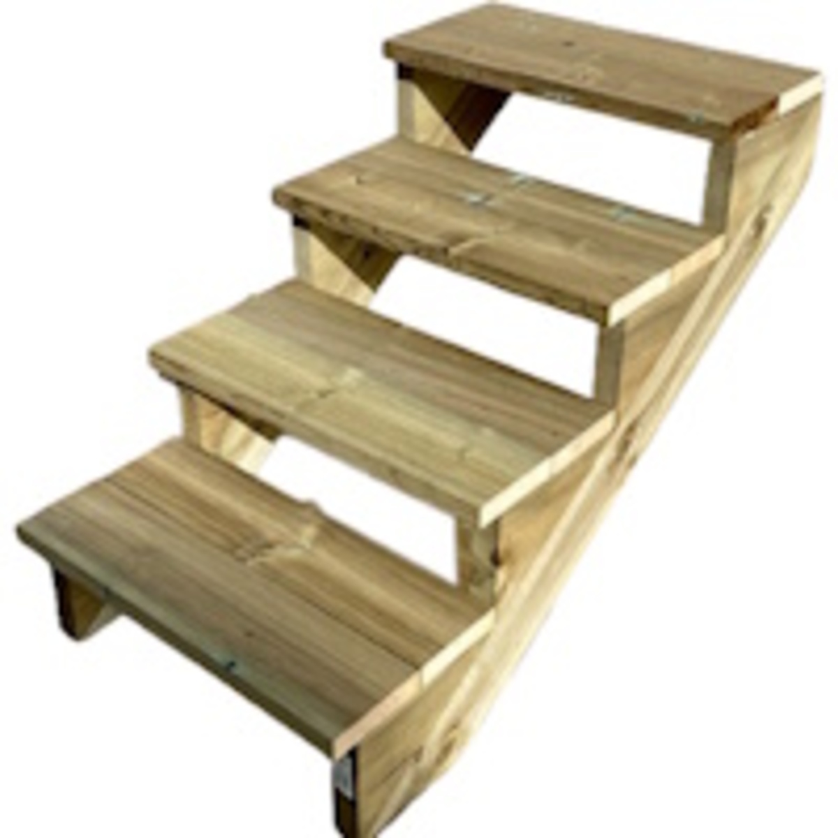Deck stairs wood 4 steps type C - height 71cm