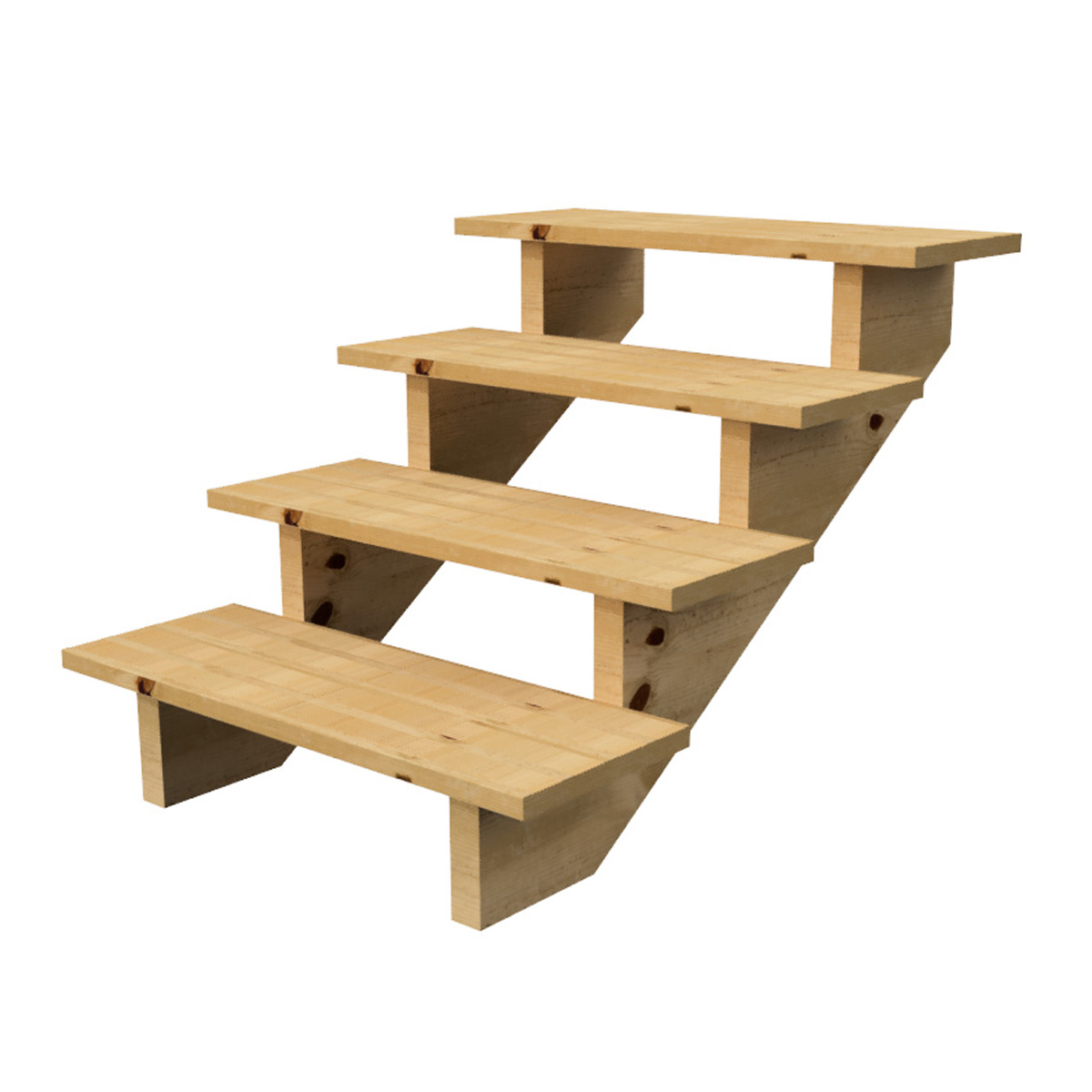 Escalera de madera 4 peldaños tipo C – altura 71cm Escalera de madera 4 peldaños tipo C – altura 71cm