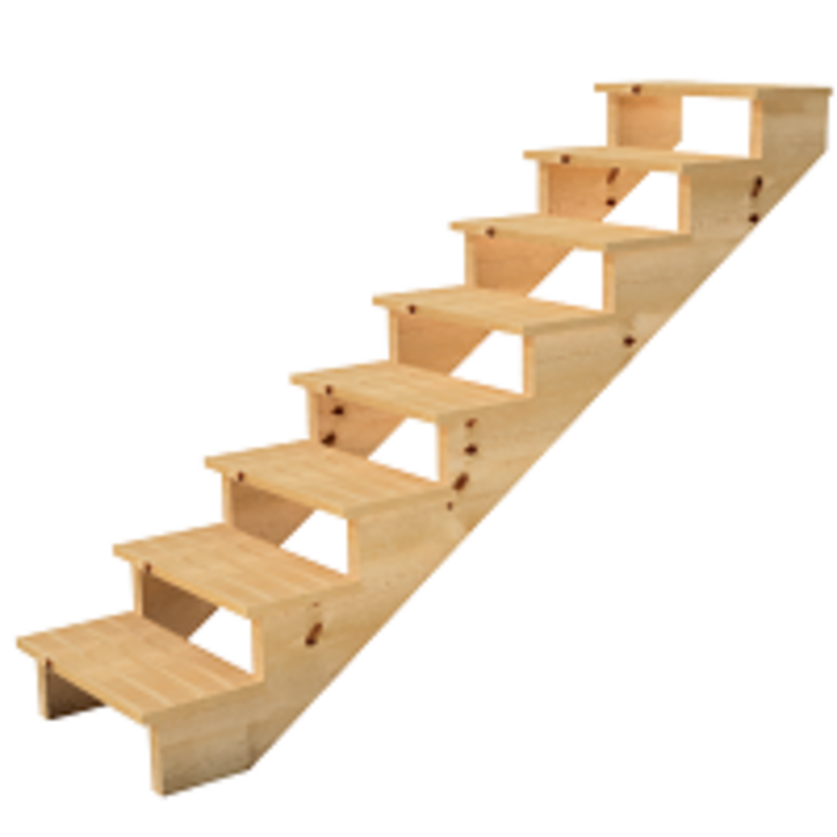 escalier bois- 8 marches - h 139cm