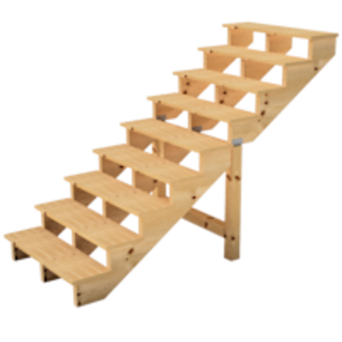 deck stairs 9 steps type C - height 156cm