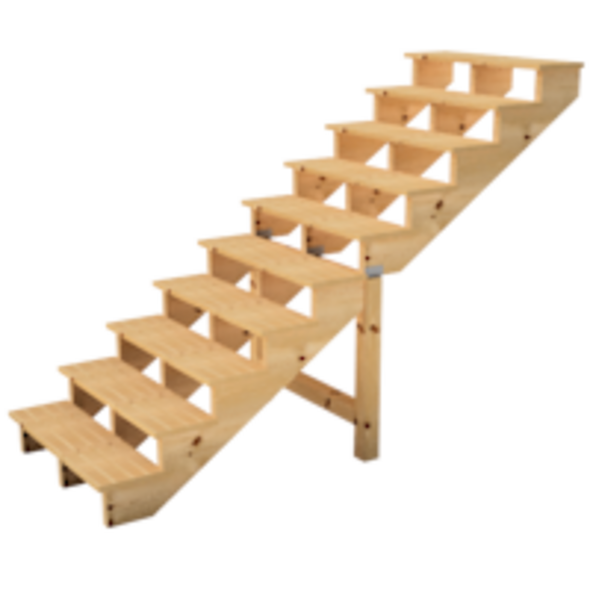 escalier bois- 10 marches - h 173cm