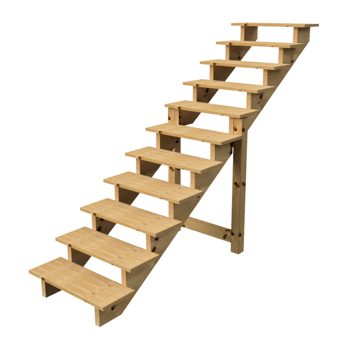 Scala in legno tipo C 11 gradini - h 190cm Scala esterna 11 gradini - h 190cm