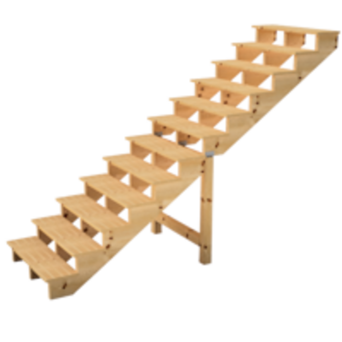 Escalera de madera 12 peldaños tipo C – altura 207cm