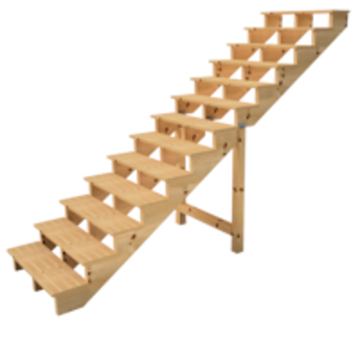 escalier bois 13 marches - h 224cm