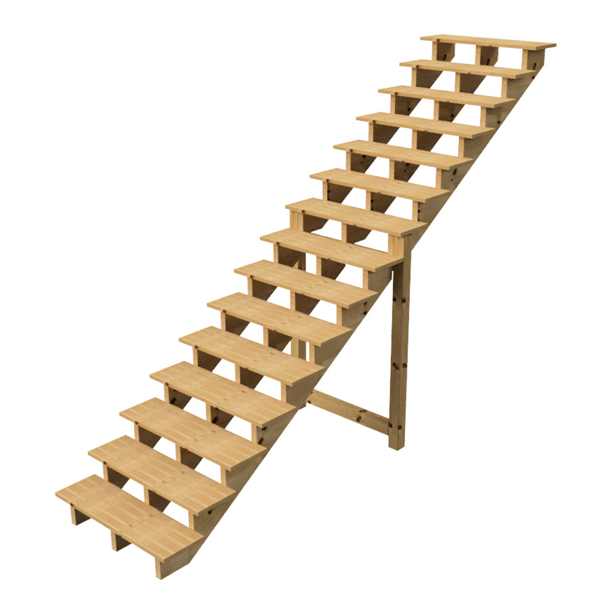 deck stairs 14 steps type C - height 241cm deck stairs 14 steps type C - height 241cm