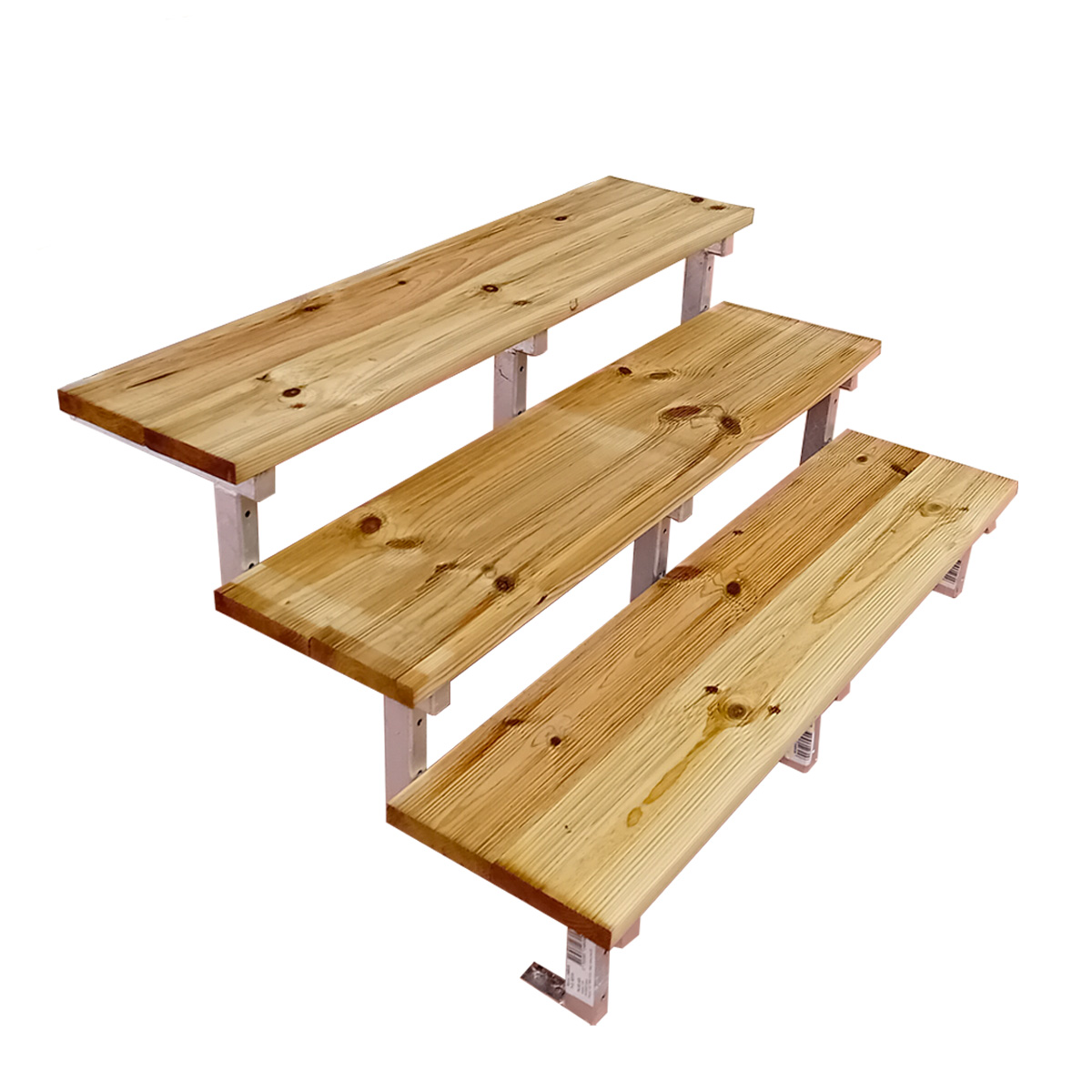 Außentreppe Stahl mit Holzstufen – druckimprägniertes Holz 