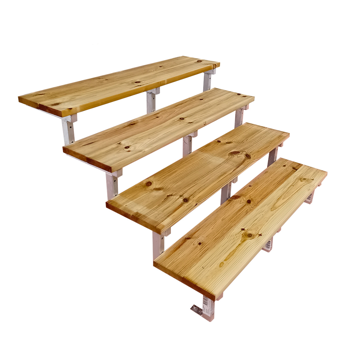 Außentreppe Stahl mit Holzstufen – druckimprägniertes Holz 