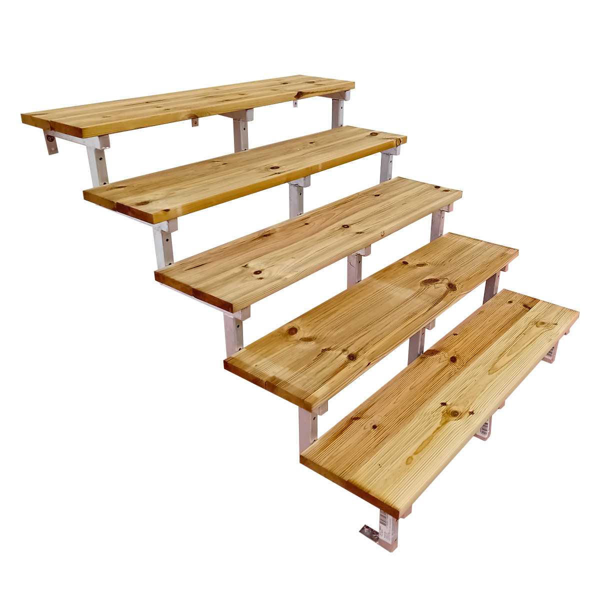 Außentreppe Stahl mit Holzstufen – druckimprägniertes Holz 