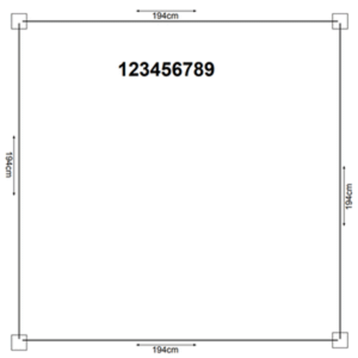 Orto rialzato quadrata - 9 moduli 194x194cm