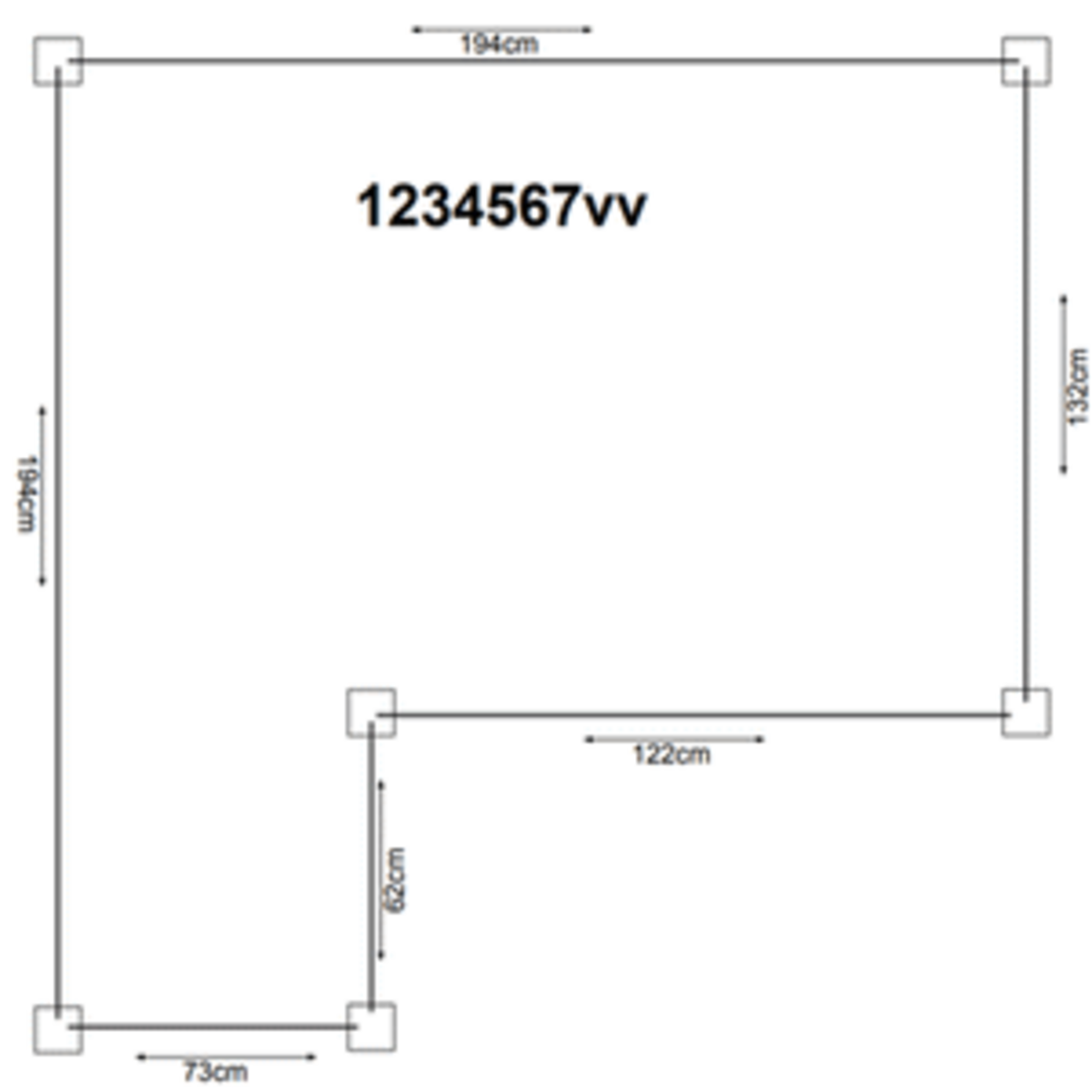 Hochbeet Holz Eckmodell Ecke Links - 7 Module 194x194cm