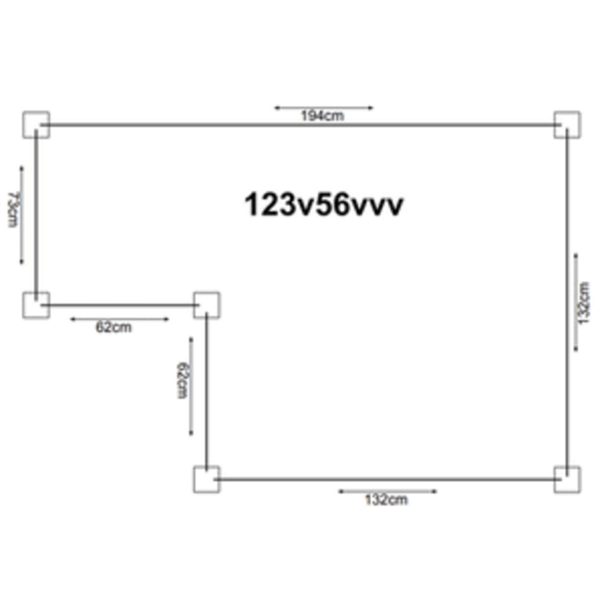 Hochbeet Holz Eckmodell Ecke Rechts - 5 Module 194x132cm