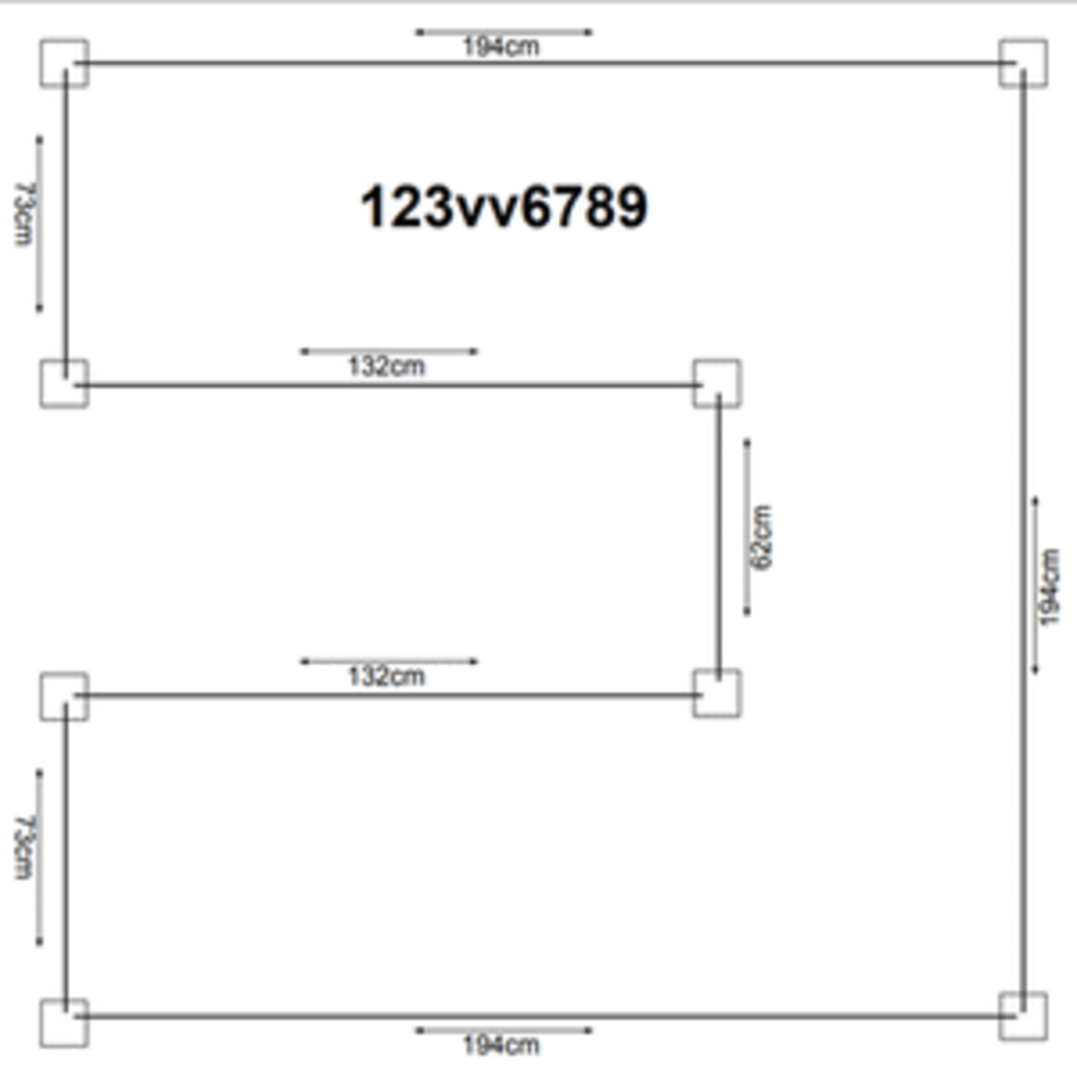 Hochbeet Holz U-Form - 7 Module 194x194cm