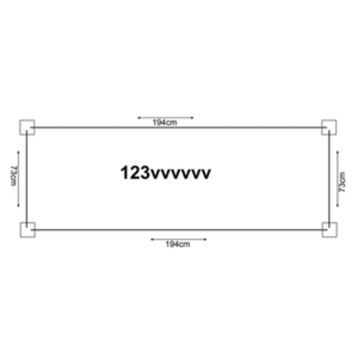 Rechteckige Hochbeet Holz - 3 Module 194x74cm