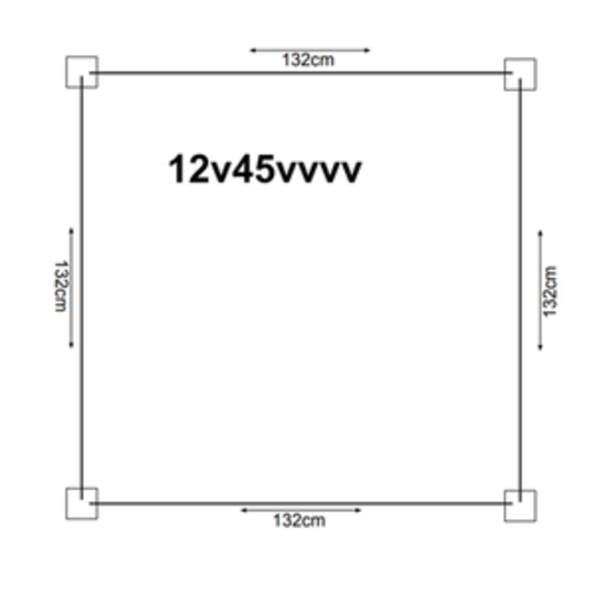 Quadratische Hochbeet Holz - 4 Module 132x132cm