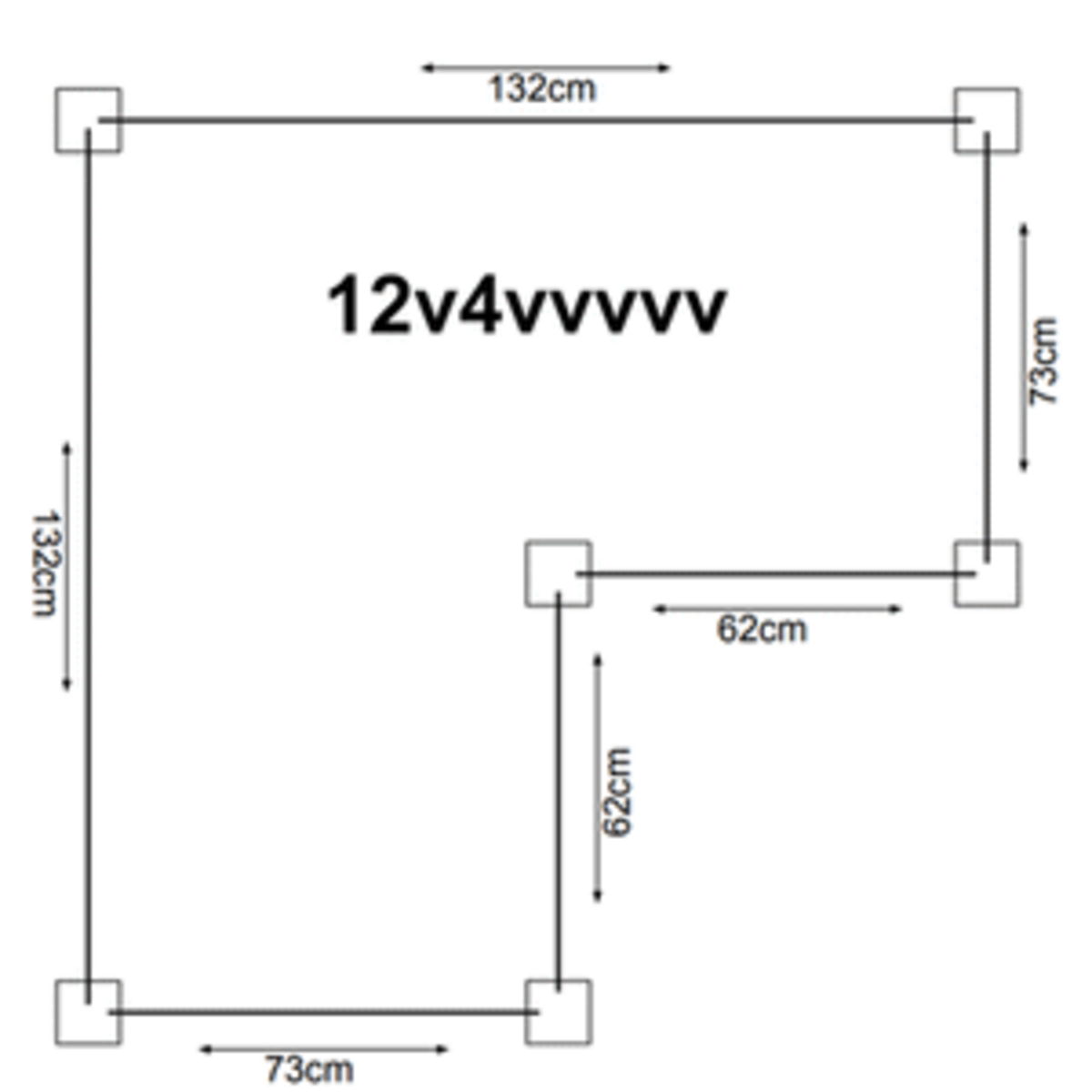 Hochbeet Holz Eckmodell - 3 Module 132x132cm