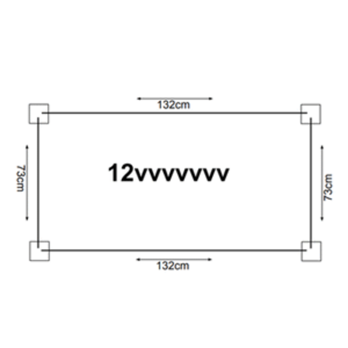 Rechteckige Hochbeet Holz - 2 Module 132x74cm