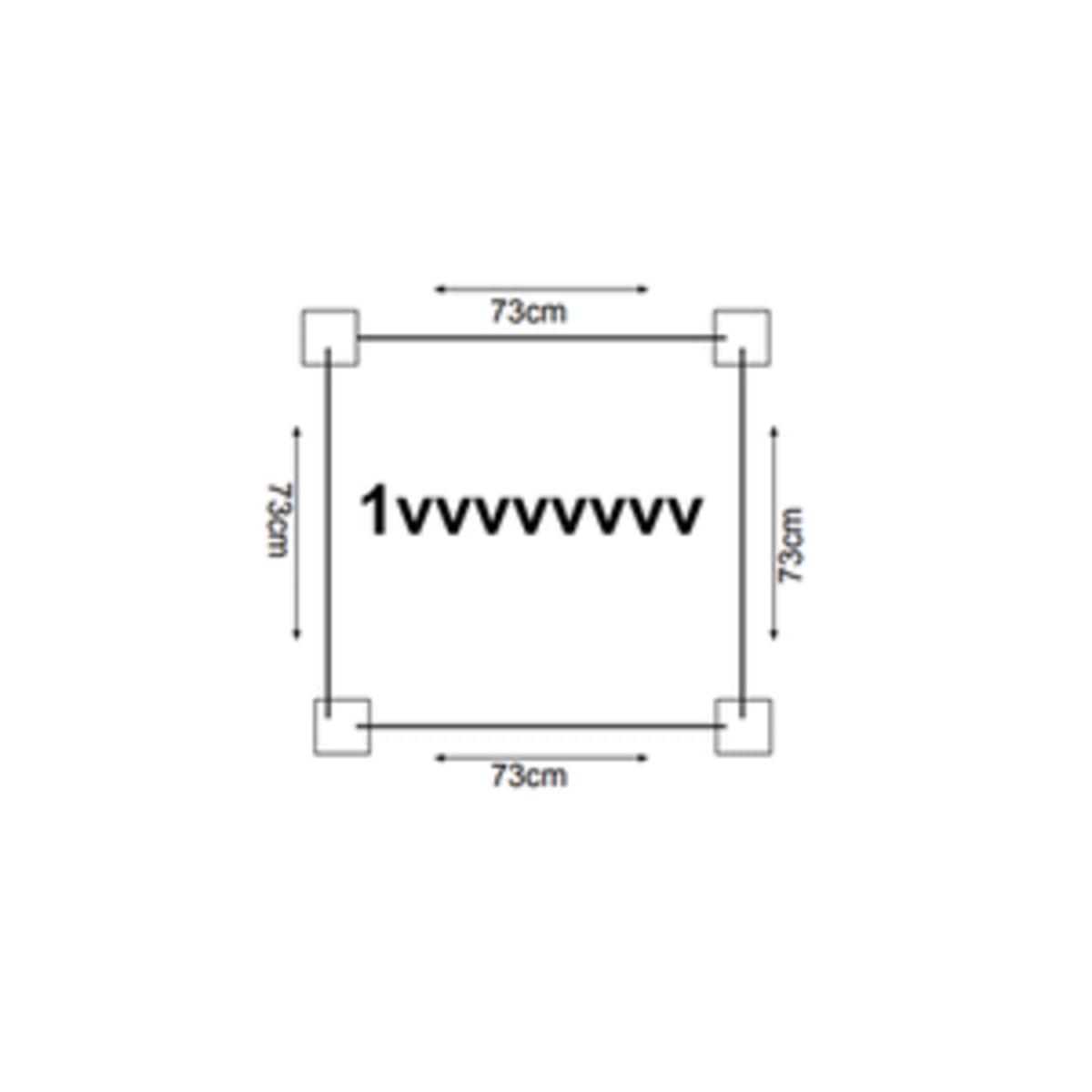 Quadratische Hochbeet Holz - 1 Modul 74x74cm