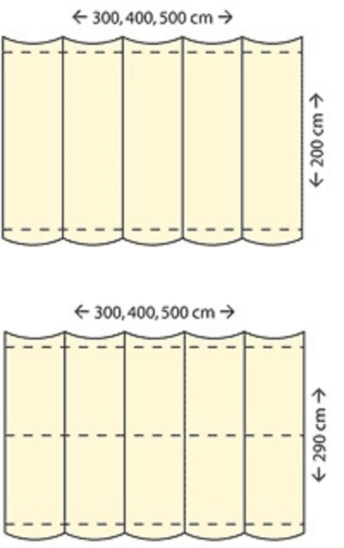 Abmessungen Faltsonnensegel wasserdicht