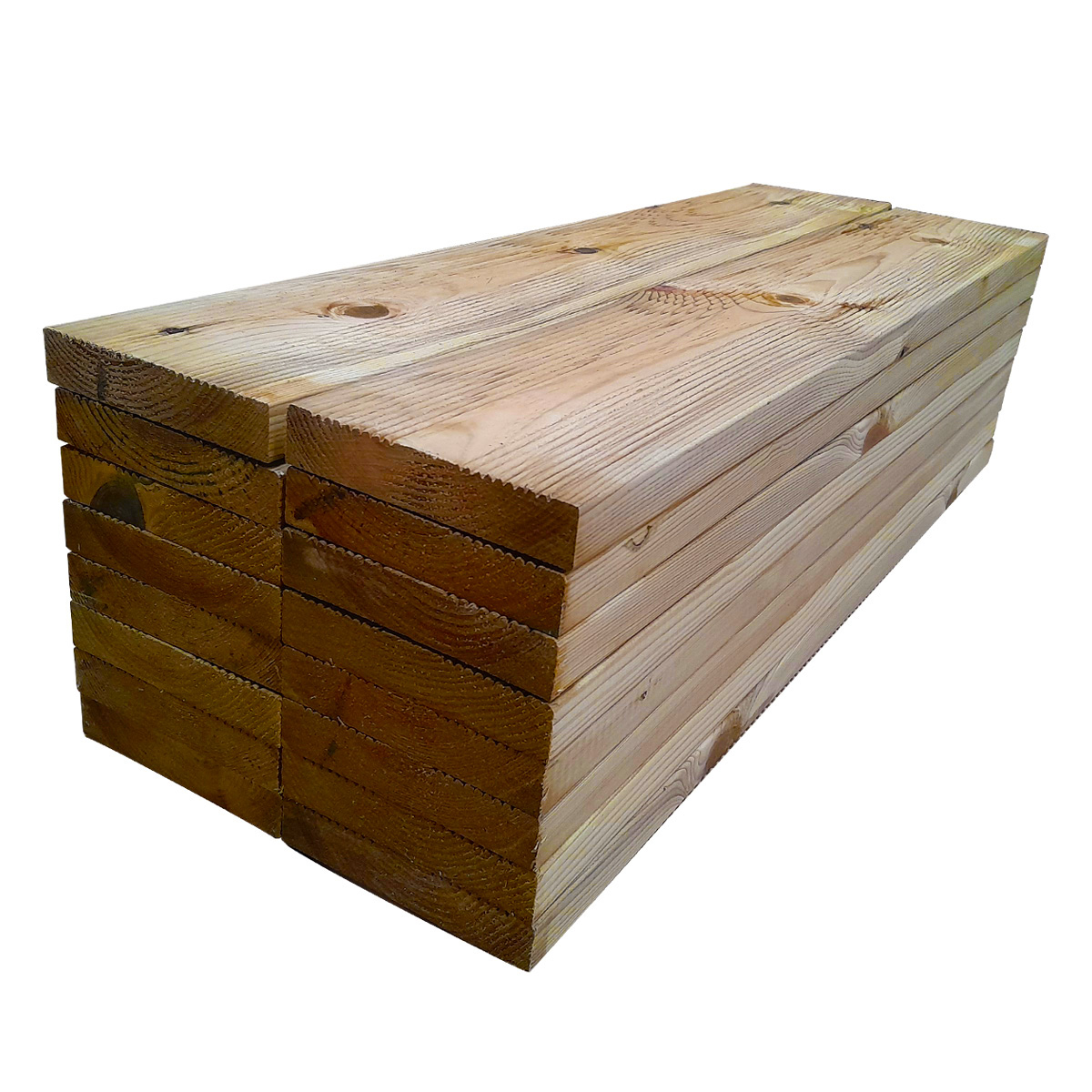 Pack 16 decking board double ridge-smooth 80cm long PAck 16 decking board pressure treated - double ridge-smooth- 80cm long