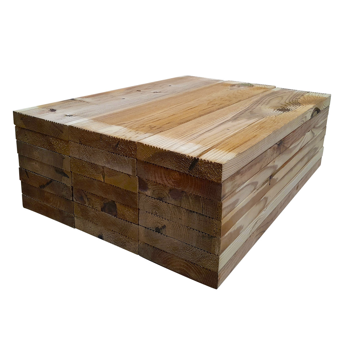 Pack 21 decking board pressure treated - double ridge-smooth- 60cm long Pack 21 decking board 60cm long