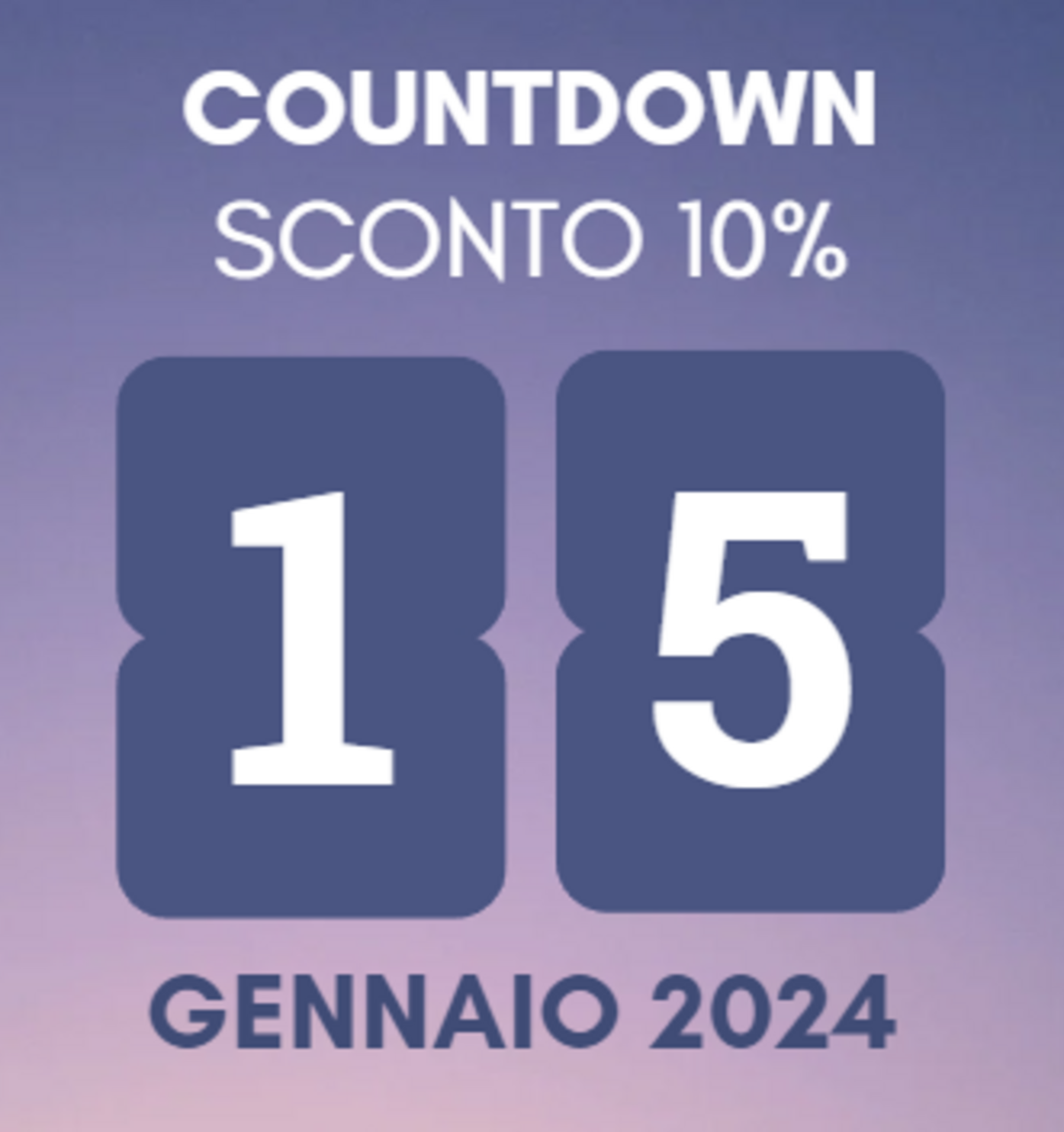 Conto alla rovescia - Sconto