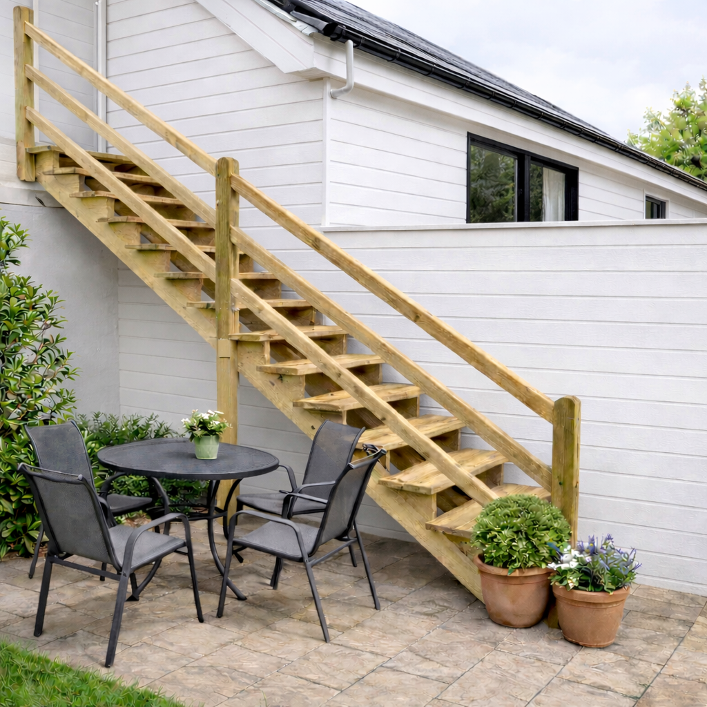 Outdoor stair banister