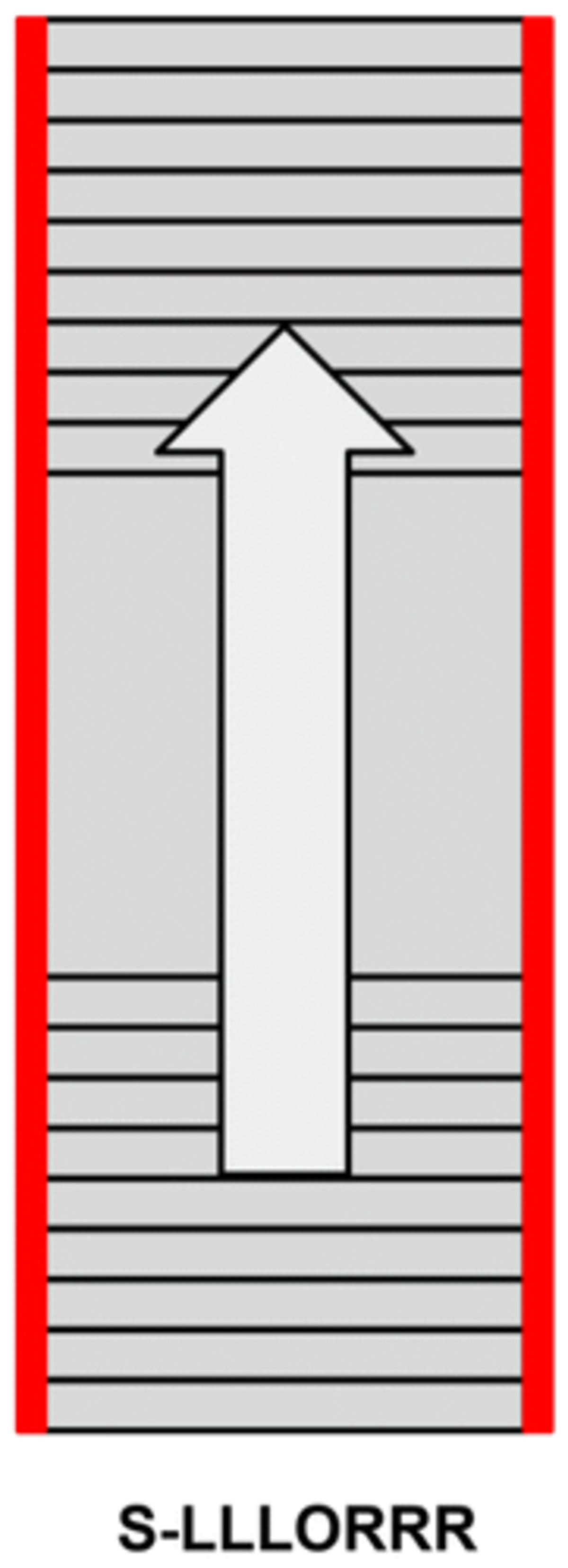 Dubbele balustradetrap voor buiten met bordes, leuning aan beide zijden.