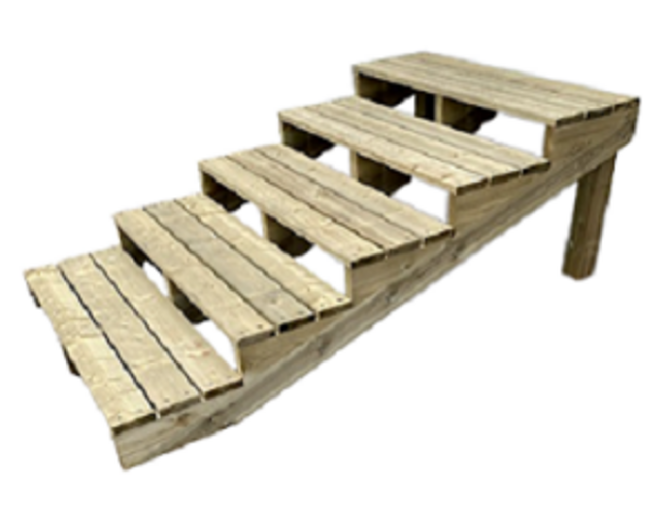 Escalier bois extérieur avec marches XL (bois type A)