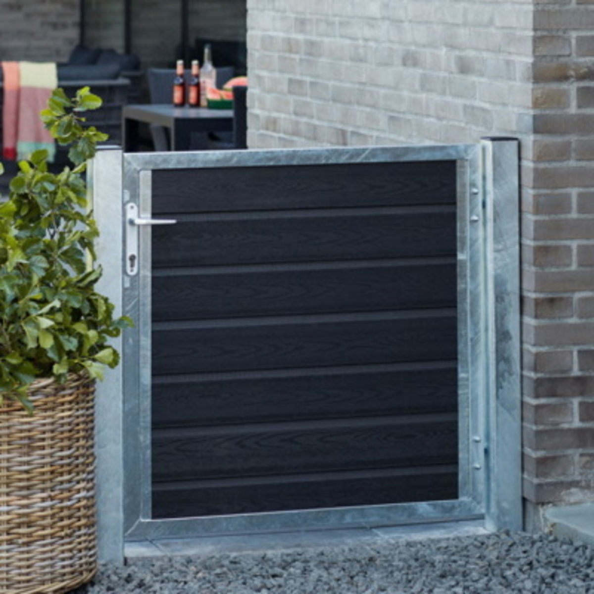 Garden door composite with lock Garden door composite with lock