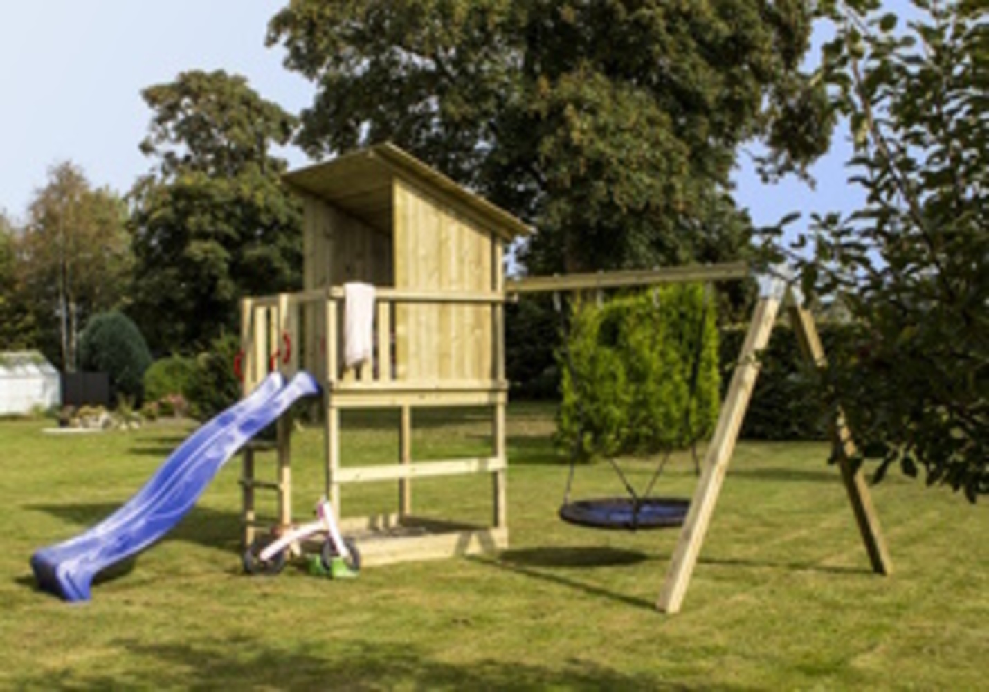 garden swing climbing frame wood