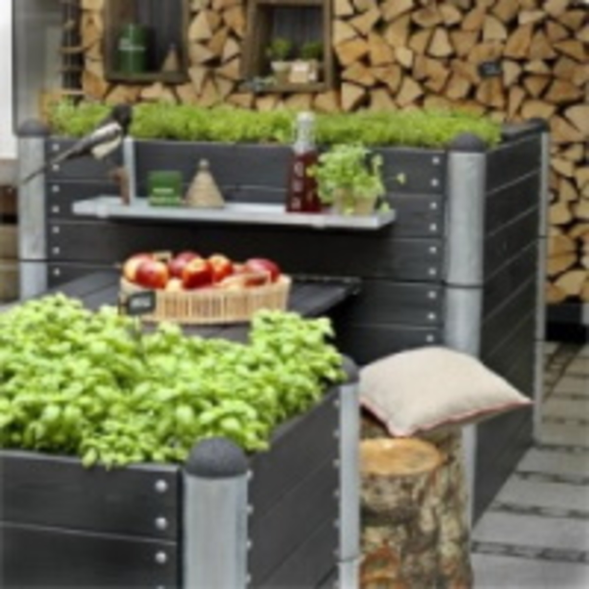Grande jardinière en bois Grande jardinière en bois