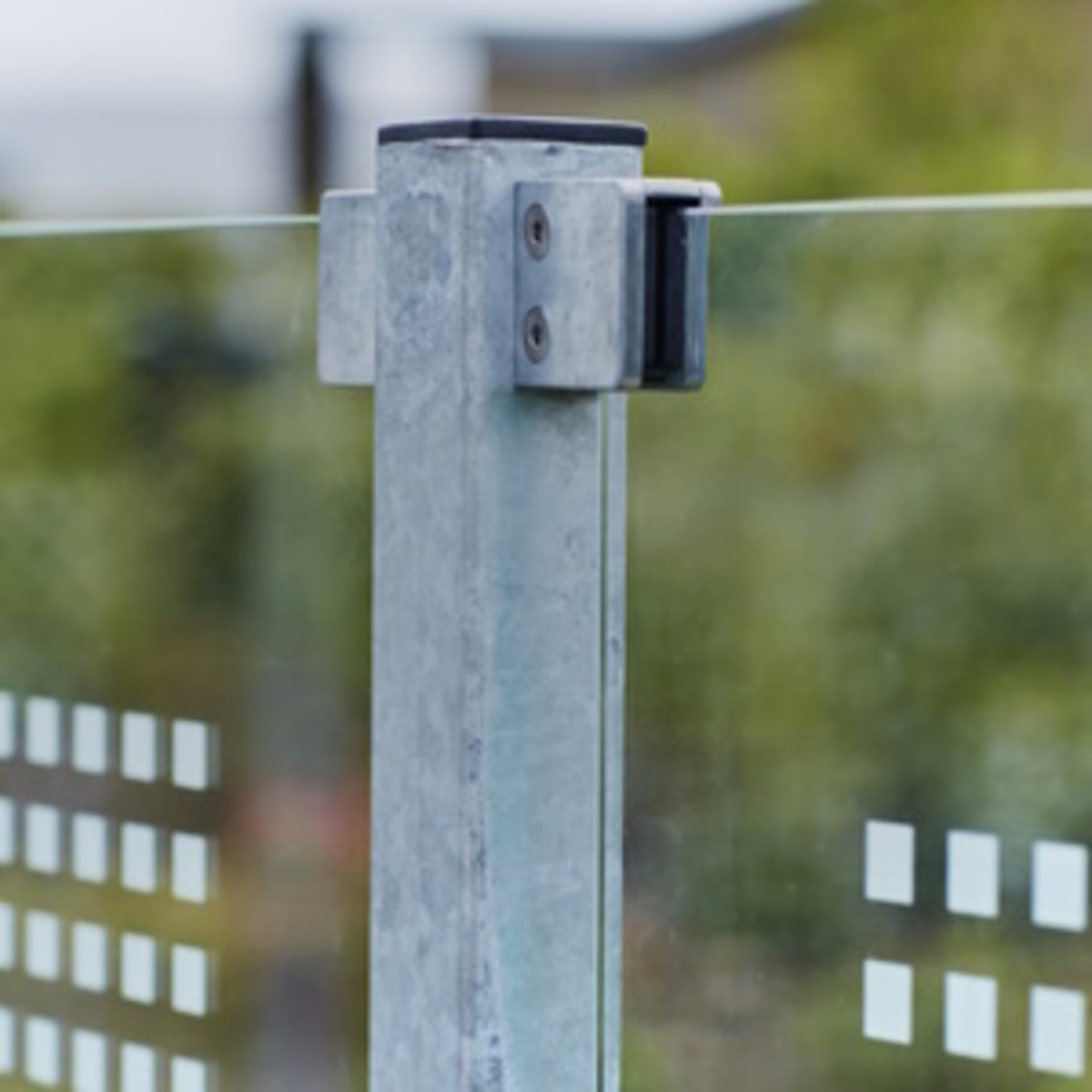 metal fence posts for glass balustrade