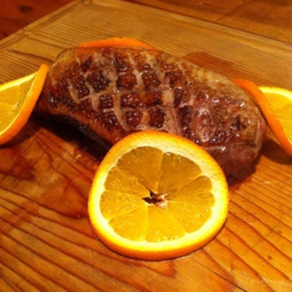 Ente Maigret mit Orange Ente Maigret mit Orange