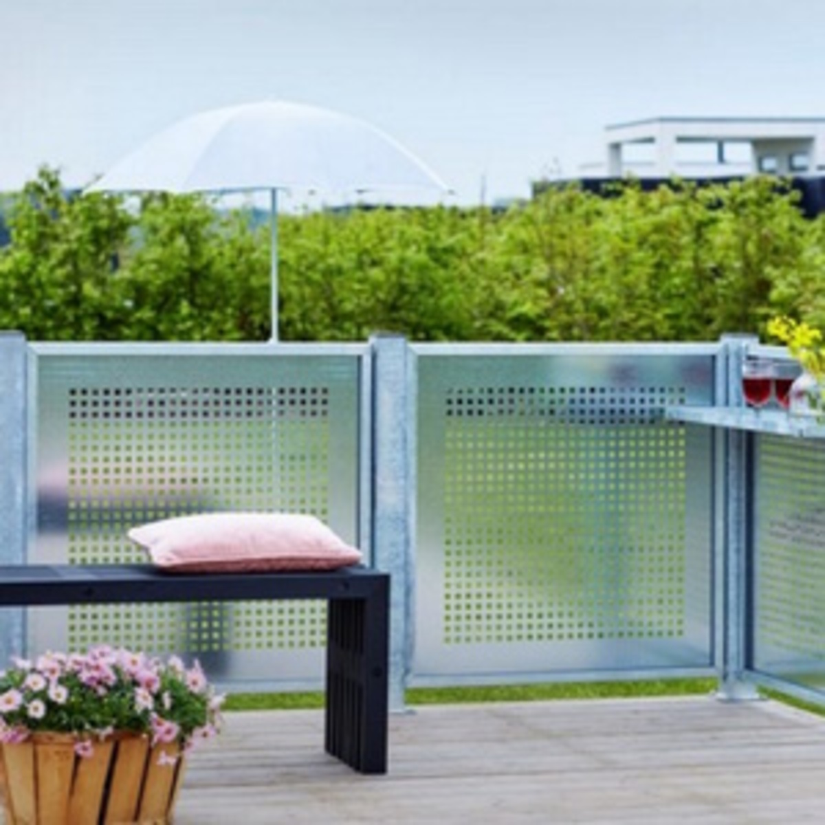 stalen paal voor balustrade met Cubic panelen