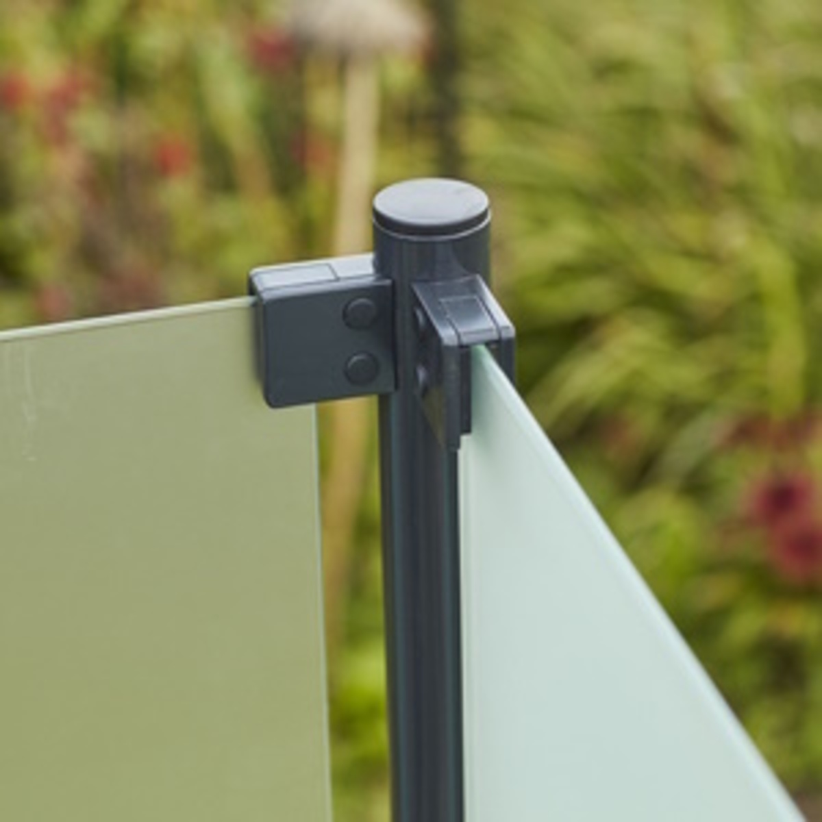 Steel poles for balcony railings, balustrades or as metal fence posts