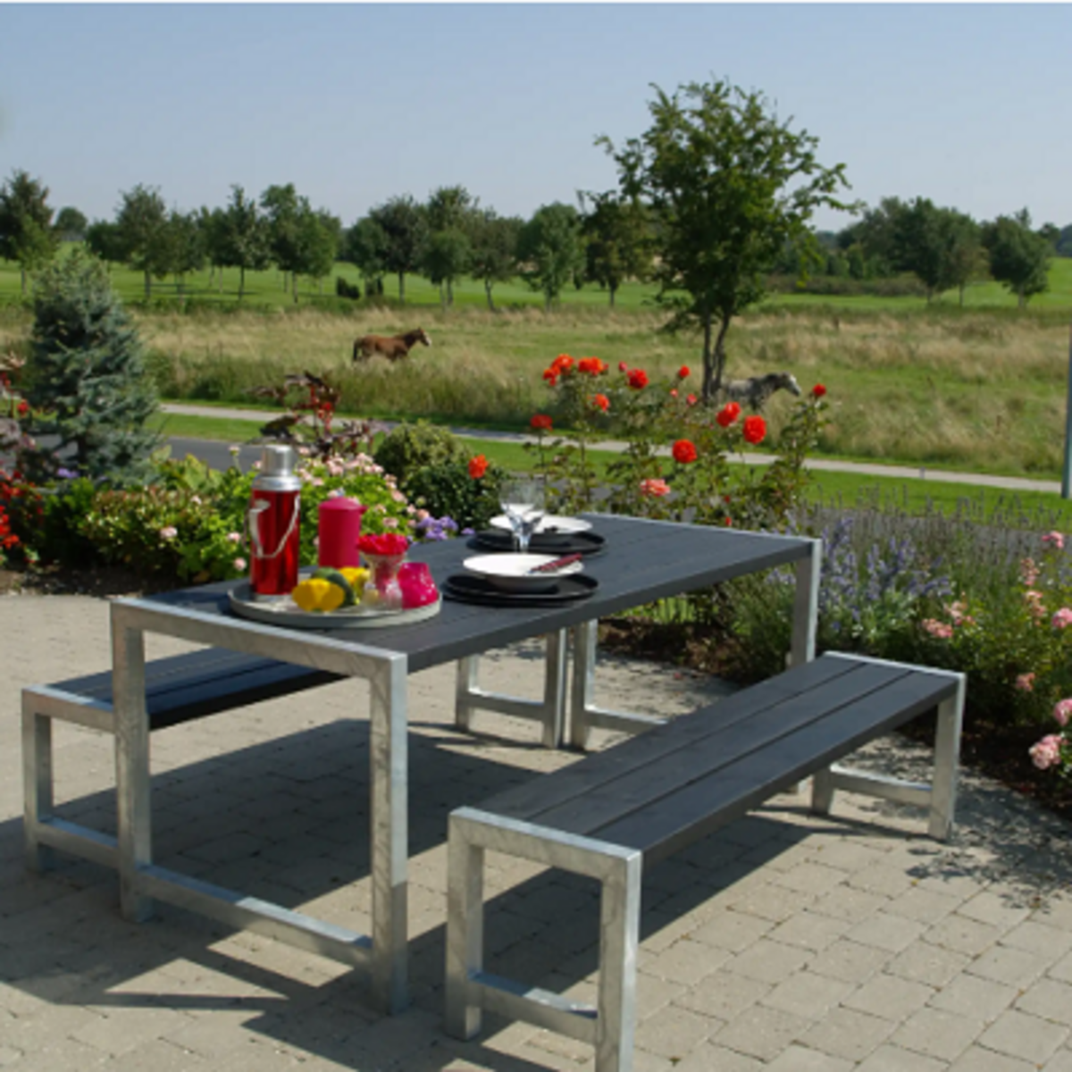 Table de jardin Plank